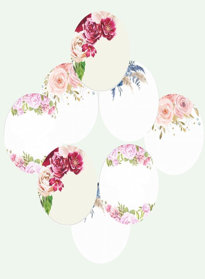SLGIFT Vinyl Round Floral Theme Sticker, Self-Adhesive Vinyl Stickers, 40 Pieces, 2 x 2 Inches Round Sticker, 4 Unique Designs, R152 - Image 3